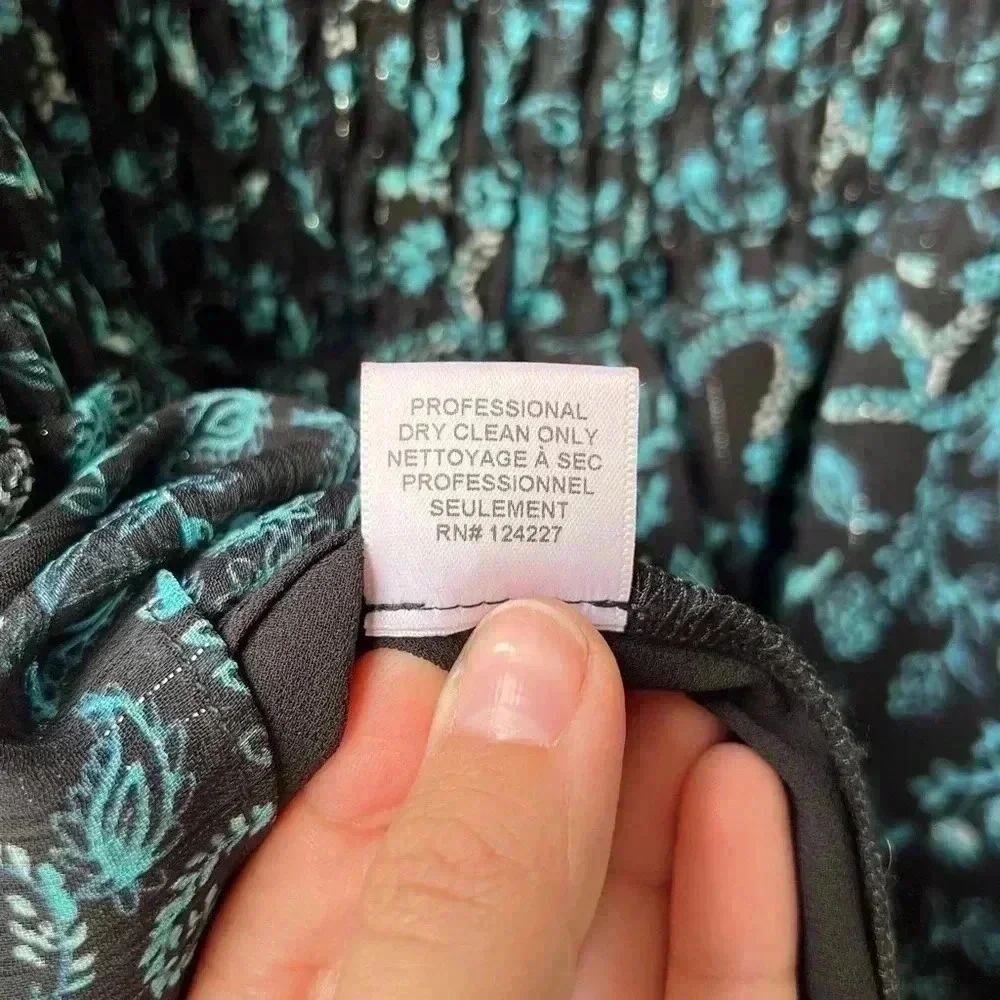 Misa Los Angeles Rashida Maxi Dress - Green Floral on Black- Size S - Picture 13 of 16